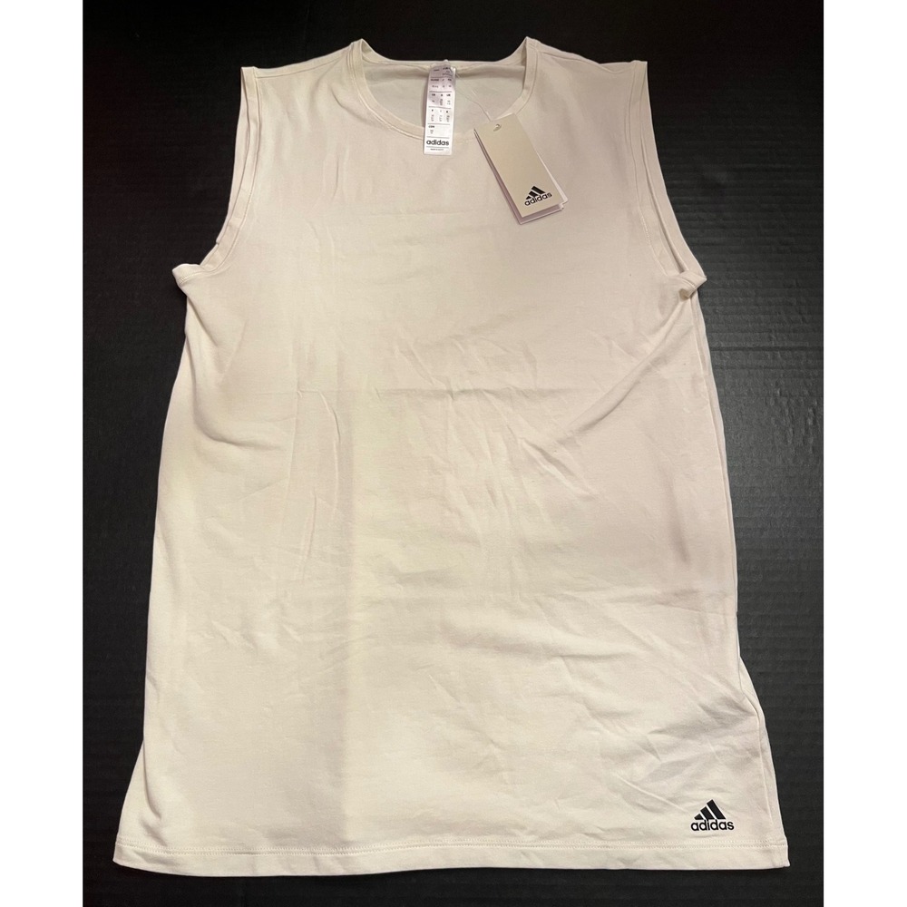 Adidas Sleeveless T-Shirt Wonder White Gender Inclusive Woman's 4A7H40 Size XS